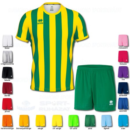 ERREA STRIP & NEW SKIN SET futball mez + nadrág SZETT - zöld-sárga