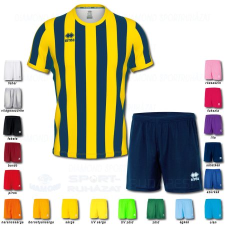 ERREA STRIP & NEW SKIN SET futball mez + nadrág SZETT - sötétkék-sárga