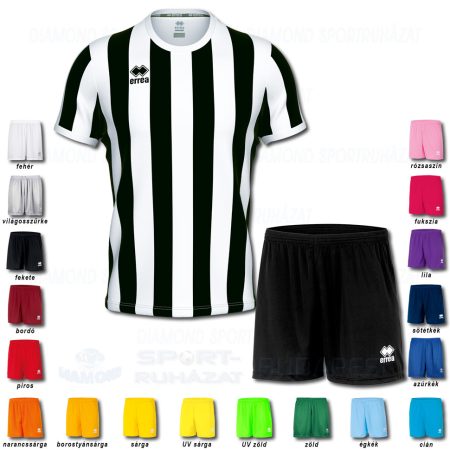 ERREA STRIP & NEW SKIN SET futball mez + nadrág SZETT - fekete-fehér