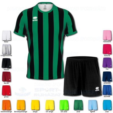 ERREA STRIP & NEW SKIN SET futball mez + nadrág SZETT - fekete-zöld