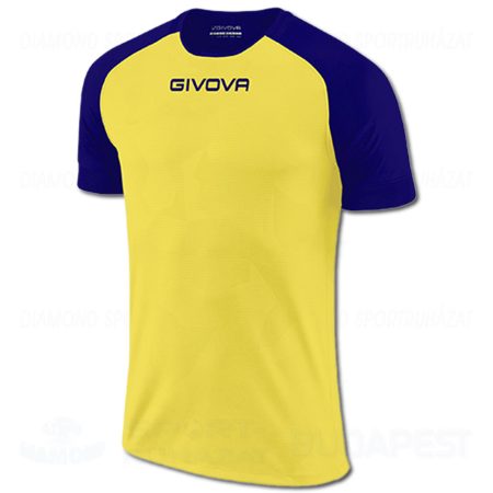 GIVOVA SHIRT CAPO futball mez - sárga-tengerkék